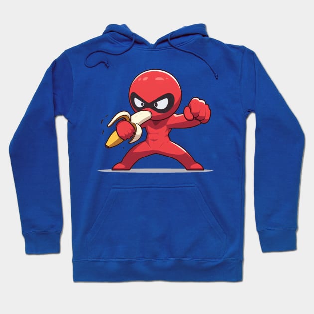 Red Banana Man Hoodie by LavaDrop